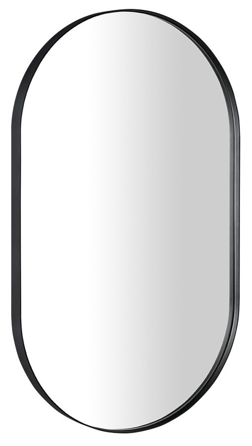 SAPHO - PUNO zrkadlo v kovovom ráme 50x85cm, čierna mat (ORT148)