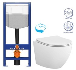 AKCE/SET - CERSANIT predstenový inštalačný systém bez tlačidla + WC CERSANIT DESSE VORTEX /VÍROVÉ SPLACH/  + SEDADLO (K97-526 X ES1)