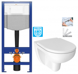 AKCE/SET - CERSANIT predstenový inštalačný systém bez tlačidla + WC JIKA LYRA PLUS RIMLESS + SEDADLO duraplastu SLOWCLOSE (K97-526 X LY2)