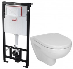 ALCA ALCA Sádromodul - predstenový inštalačný systém bez tlačidla + WC JIKA LYRA PLUS + SEDADLO duraplastu (AM101/1120 X LY6)