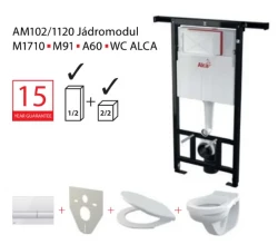 Alcadrain 1 - Set modul 5v1 Alcadrain AM102/1120,M370,M91/sedadlo/misa Jadromodul (AM102-5:1_JIKA)