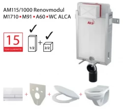 Alcadrain 1 - Set modul 5v1 Alcadrain AM115/1000,M370,M91/sedadlo/misa Alcadrainmodul (AM115-5:1_JIKA)