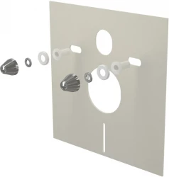 Alcadrain Izolačná doska pre závesné WC a bidet s príslušenstvom a krytkou (chróm) M930CR (M930CR)