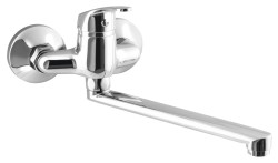AQUALINE 35 nástenná batéria, rozteč 100, ploché ramienko 220, chróm (52021)