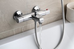 AQUALINE - ACTION nástenná vaňová termostatická batéria, chróm (MB106)