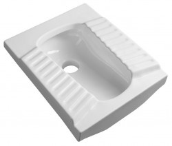 AQUALINE - AGADI turecké WC nášľapné 50x61,5cm, biela (TU0586)