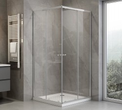 AQUALINE - AGGA štvorcová sprchová zástena 800x800, číre sklo (HLF808Y)