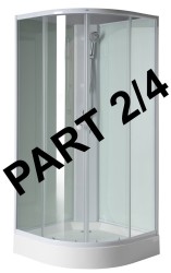 AQUALINE - AIGO zadné mliečne sklo, časť 2/4 (YB93-2)