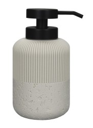 AQUALINE - ALBA dávkovač mydla na postavenie, biela/čierna mat (AB2119B)