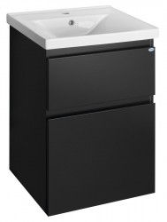 AQUALINE - ALTAIR umyvadlová skrinka 52x72,5x45 cm, čierna mat (AI655)