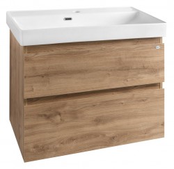 AQUALINE - ALTAIR umývadlová skrinka 76x60x37cm, dub emporio (AI388)