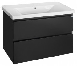 AQUALINE - ALTAIR umývadlová skrinka 86,5x60x45cm, čierna mat (AI690)