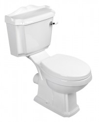 AQUALINE - ANTIK WC retro kombi + sedadlo, biela (AK107-01)