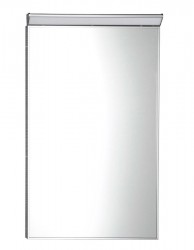 AQUALINE - BORA zrkadlo v ráme 400x600 s LED osvetlením a s prepínačom, chróm (AL746)