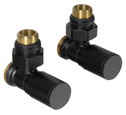 AQUALINE - C-START súprava manuálných rohových ventilov, čierna mat (SC237B)