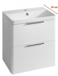 AQUALINE - DENEB umývadlová skrinka 50,5x55x34,5cm, biela mat (DN254)