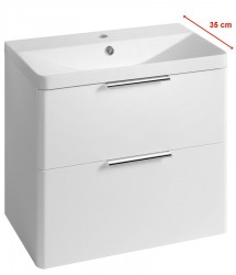 AQUALINE - DENEB umývadlová skrinka 60,5x55x34,5cm, biela mat (DN264)