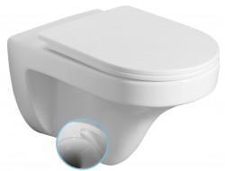 AQUALINE - DENICA závesná WC misa, Vortex Rimless, 36x52cm, biela (PS8512)