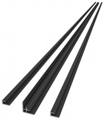 AQUALINE - DENIPAN set profilov pre rohovú inštaláciu, 2100, čierna mat (DP21B)