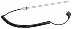 AQUALINE - Elektrická vykurovacia tyč bez termostatu, krútený kábel/čierna, 300 W (LT90300B)