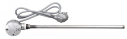 AQUALINE - Elektrická vykurovacia tyč s termostatem, rovný kábel, 600 W, chróm (LT67446)