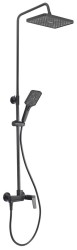 AQUALINE - FLERY sprchový/vaňový stĺp s pákovou batériou, otočným ramienkom, gun metal (FY690GM)