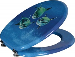 AQUALINE - FUNNY WC sedátko s potiskom delfíni (HY-S115)