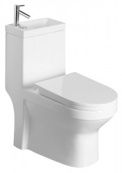 AQUALINE - HYGIE WC kombi s umývadielkom, zadný/spodný odpad, biela (PB104W)