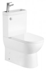 AQUALINE - JALTA HYGIE WC kombi s umývadlom, Rimless, spodný/zadný odpad, biela (PB103H)