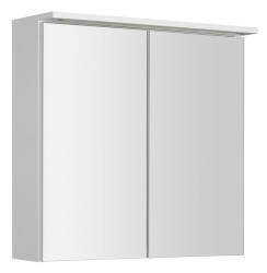 AQUALINE - KAWA STRIP Galérka s LED osvetlením 70x70x22cm, biela (WGL70S)