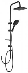 AQUALINE - KERA sprchový stĺp s pripojením na batériu, čierna mat (SL435)