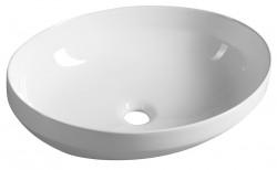 AQUALINE - Keramické umývadlo na dosku, 50,5x37 cm, biela (50361)