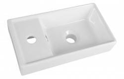 AQUALINE - Keramické umývadlo nábytkové, 40x22 cm, biela (DD4022)