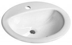 AQUALINE - Keramické umývadlo zápustné 52x45cm, biela (55227)