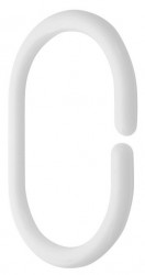 AQUALINE - Krúžky na záves 12 ks, plast, biela (23036)