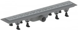 AQUALINE - MALVI podlahový žľab s roštom z nerezové oceli, L-910, DN50 (1702-91)