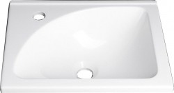 AQUALINE - Nábytkové umývadlo, mramor, 40x32 cm, biela (LM408)