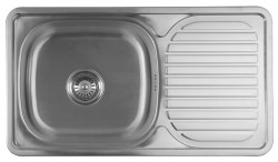 AQUALINE - Nerezový drez s odkvapom 76x18x42cm (AQ7642B)
