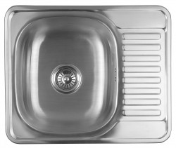 AQUALINE - Nerezový vstavný drez s odkvapom 58x18x48cm (AQ5848B)