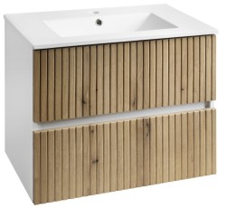 AQUALINE - PANEDA STRIP umývadlová skrinka 69,5x55x45,2cm, dub emporio (PN370)