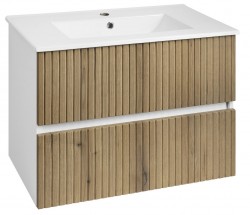 AQUALINE - PANEDA STRIP umývadlová skrinka 74,5x55x45,2cm, dub emporio (PN375)