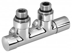 AQUALINE - R-START pripojovacia súprava ventilov pre stredové pripojenie, chróm (SR230C)