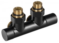 AQUALINE - R-START pripojovacia súprava ventilov pre stredové pripojenie, čierna mat (SR230B)