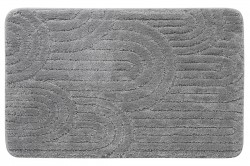 AQUALINE - RIST kúpeľňová predložka, 50x80cm, 100% polyester, protišmyk, šedá (NI8593)