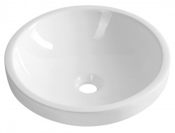 AQUALINE - ROLA keramické umývadlo zápustné, priemer 41cm, biela (NP545)