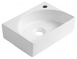 AQUALINE - RUBIC keramické umývadlo 34x25cm, biela (NP452)