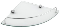 AQUALINE - RUMBA sklenená rohová polička 250x42x250, číre sklo (RB115)