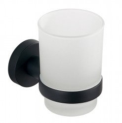 AQUALINE - SAMBA pohár, mliečne sklo, čierna mat (SB204)