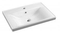 AQUALINE - SAVA 65 keramické umývadlo nábytkové 65x46cm, biela (2065)