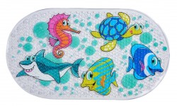 AQUALINE - SEA podložka do vane 69x39cm s protišmykovou úpravou, PVC, multi color (8532)